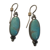 Ron Wesley Taos New Mexico Silver Turquoise Earrings - $148.50