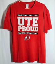 University Of Utah Utes T Shirt Ute Proud Mens Size XL Red NCAA Football - $9.86