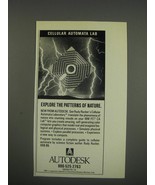 1990 Autodesk Rudy Rucker&#39;s Cellular Automata Laboratory Ad - £14.78 GBP