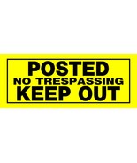 POSTED NO TRESPASSING KEEP OUT Sign Heavy Duty 6&quot; x 15&quot; Plastic HILLMAN ... - $29.98 CAD