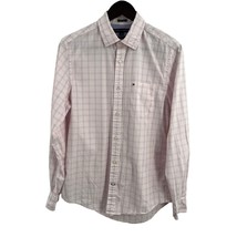 Tommy Hilfiger Pink Plaid Long Sleeve Shirt Size Small - $12.89