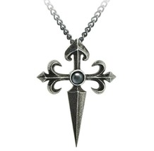 Alchemy Gothic Santiago Spanish Knights Cross Pendent Hematite Necklace P801 NWT - £17.26 GBP