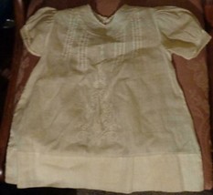 Beautiful Antique Linen Baby Dress - Delicate &amp; Old - Beautiful Stitched Design - $49.49