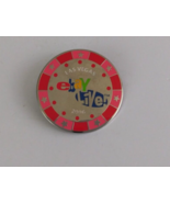 Ebay Live Las Vegas Red &amp; Pink Poker Chip Lapel Hat Pin - $8.83 CAD