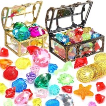 70 Pcs Diving Gem Pool Toys -10 Colorful Big Acrylic Diamond Pool Gem Set With 2 - £26.72 GBP
