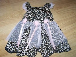 Size 6-12 Months Children&#39;s Place Cheetah Cat Leopard Costume Leotard Dress EUC - £19.92 GBP