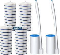 Disposable Toilet Brush Toilet Bowl Brush and Holder Set with 40 Refills... - £55.72 GBP