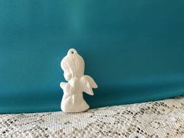 O4 - Girl Angel Ornament Ceramic Bisque Ready-to-Paint - £2.19 GBP