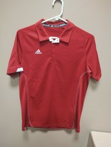 New Adidas Womens Medium Climalite Polo Red 5 Button 1904W - £15.18 GBP