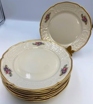 Rosenthal SANSSOUCI Ivory Floral Rose Serb Germany Salad / Dessert Plates set 8 - £117.94 GBP