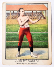 1910 T220 Jack McAuliffe Mecca Cigarettes Champion &amp; Prize Fighters Boxing Card - £19.53 GBP