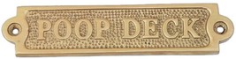 Brass Poop Deck Sign 6&quot; - Solid Brass Wall Plaque - Novelty Sign - £7.19 GBP