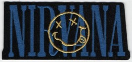 Nirvana Band Smiley Face Over Name Logo Embroidered Patch NEW UNUSED - £3.97 GBP