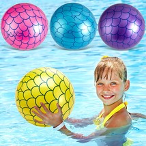 8 Packs Mermaid Beach Balls Inflatable Mermaid Party Favors Summer Water... - $27.99
