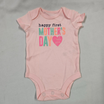 Baby Girl Clothes Carters Happy First Mother&#39;s Day Bodysuit NB Newborn Pink NEW - £7.78 GBP