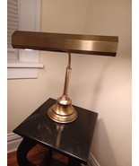 Double Bulb Vintage Brass Piano Library Bankers Adjustable Lamp Square Base - $2,356.13 MXN