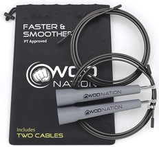 WOD Nation Adjustable Speed Jump Rope for Men, Women &amp; Kids, Fitness - G... - $30.68