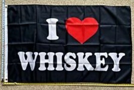 Beer Flag I Love Whiskey Black Busch Bud Twisted Claw Sign Poster 3x5 - $17.99