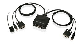 IOGEAR 2-Port USB DisplayPort Cable KVM Switch - 4K 30Hz - Remote Switch Button  - $61.49+