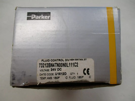 PARKER BRASS SOLENOID VALVE FLUID CONTROL 24V 73212BN4TN00N0L111C2 BLACK - $237.83