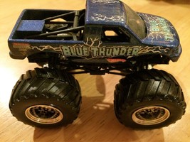 HOT WHEELS Metal Base BLUE THUNDER Monster Jam Truck - $19.79