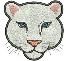 Wild cat white puma Machine Embroidery Designs, instantly download - $1.99
