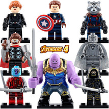 8pcs/set Marvel Avengers Endgame Thanos Hawkeye Nebula Thor Rocket Minifigures - £15.09 GBP