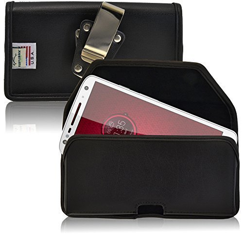 Turtleback Belt Case Made for Motorola Droid Turbo 2 Black Holster Leather Pouch - $36.99