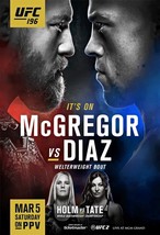 UFC 196 Fight Poster 11x17 Inches - Conor McGregor vs Nate Diaz | Holm vs Tate - £12.86 GBP
