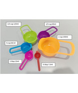 Measuring Cup Spoon Set Baking Tool Spatula Plastic Set Colourful Plasti... - $23.65