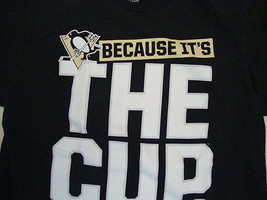 NHL Pittsburgh Penguins Hockey Fan Reebok Apparel Stanley Cup 2014 T Shirt L - $15.91