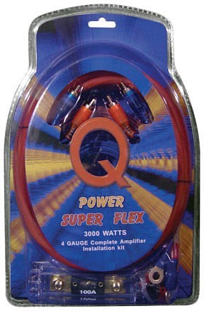 Qpower 4 Gauge Amp Kit Super Flex - $51.21