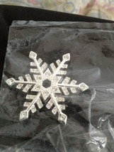 snowflake pendant/ pin aporoximately 1 3/4&quot; - £51.14 GBP