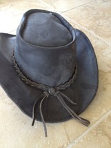 black leather cowboy hat - $89.99