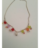 multicolored stones ankle bracelet approximately 10&quot; anklet - £20.02 GBP