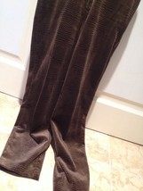 brown velour pattern pants size 12 by designer Liz Claiborne - £51.38 GBP