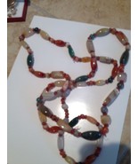 single or double strand multicolored stone Necklace - £50.92 GBP