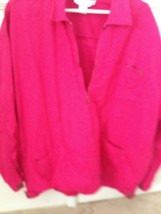 hot pink zippered lightweight jacket by studio size large - £31.45 GBP