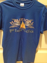 nautical florida blue t shirt size medium by gildan - $19.99
