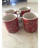 set of 4 flowered mugs - £27.35 GBP