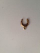 vintage jewelry 1940&#39;s gold horseshoe pendant - £211.10 GBP