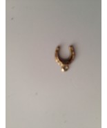 vintage jewelry 1940&#39;s gold horseshoe pendant - £208.32 GBP