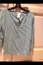 Kathie Lee Seaspray Green Top Size Medium - £24.65 GBP