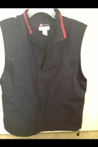 Sleeveless Navy Blue Vest Zippered Jacket By Utility Size Medium - £23.96 GBP