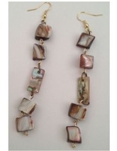 5 Stone Shell Earrings Pierced - $19.99