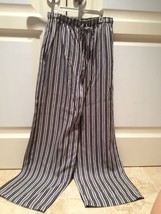 jaclyn smith blue and cream stripe pants size medium - £18.64 GBP