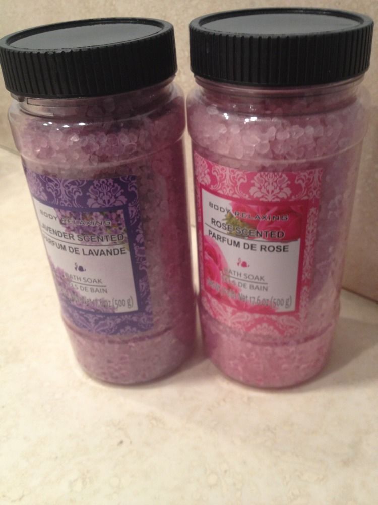 lavender scented bath soak 17.6 oz and rose scented bath soak 17.6 oz - $24.99
