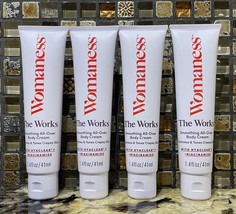 Bundle 4 Womaness The Works Smoothing All Over Body Cream 1.4oz ea- 5.6oz Total - £12.57 GBP