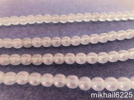 50 6mm Czech Glass Round Beads: Cosmic Twinkle - Crystal - £2.30 GBP