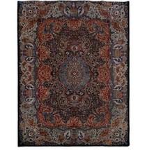 Vintage 10x13 Authentic Hand-knotted Signed Kashmar Rug B-82311 - £2,346.04 GBP